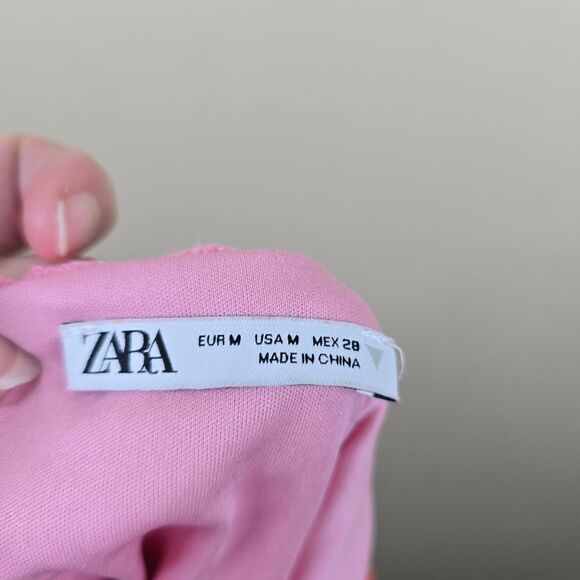 Zara Pink and Orange Spaghetti Strap Sundress Mini - Picture 9 of 10